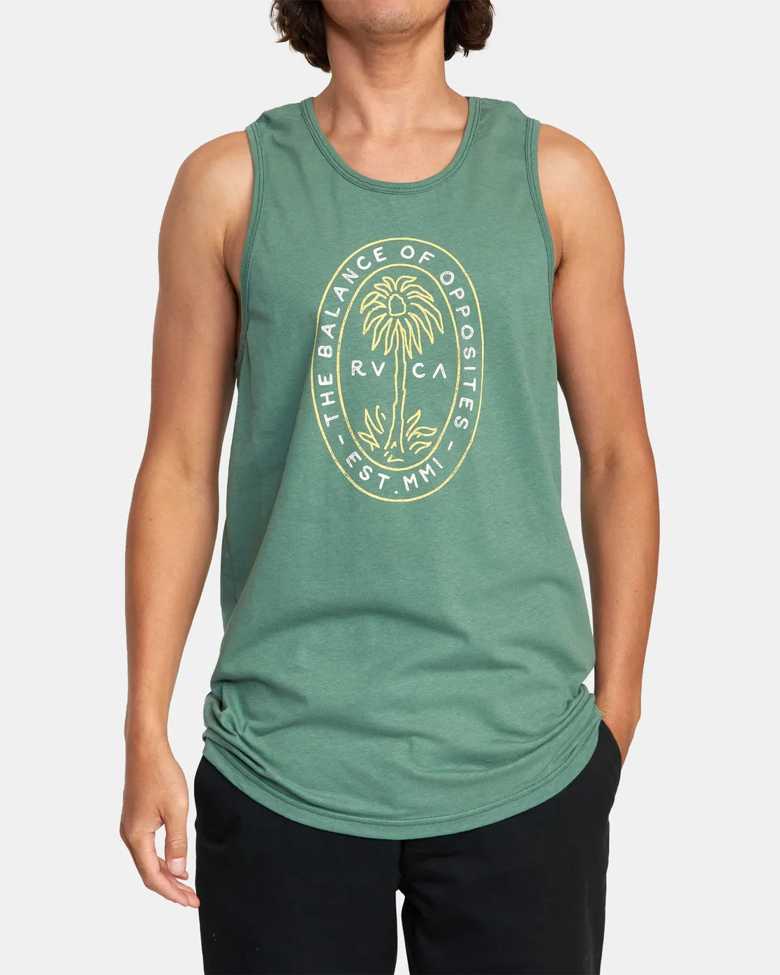 Palm Seal Tank Top - Spinach