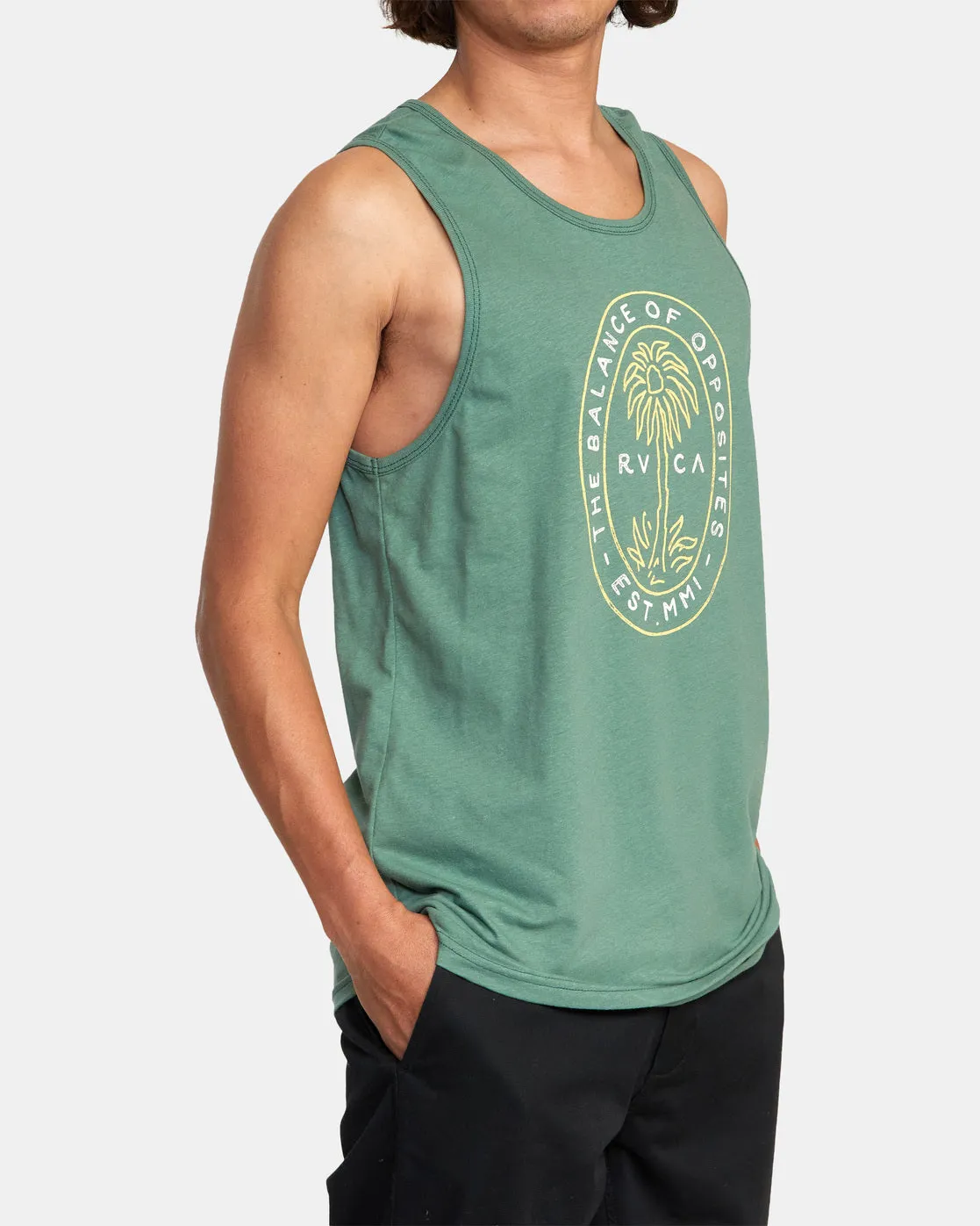 Palm Seal Tank Top - Spinach