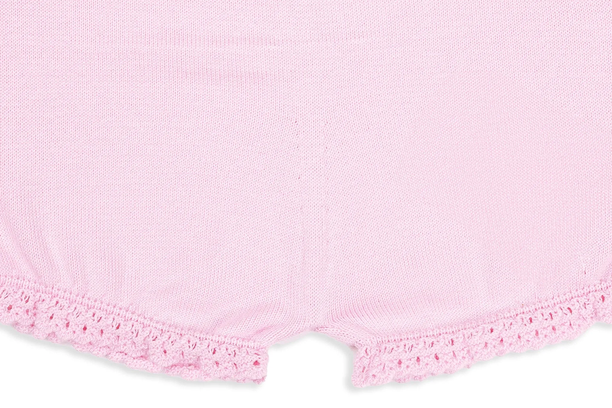 Pink & White Two-Piece Knit Shorts Set