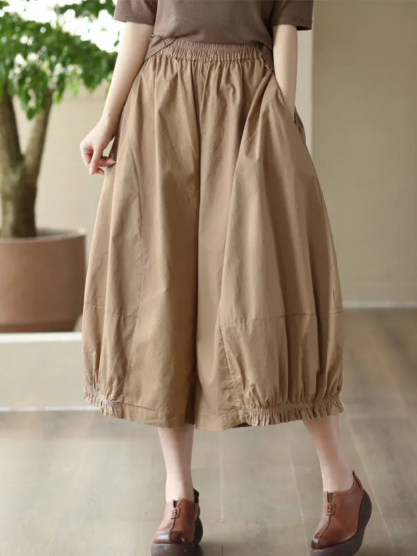 Pleated Cropped Loose Casual Pants Bottoms