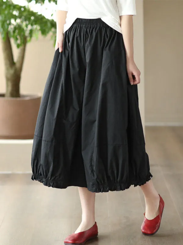 Pleated Cropped Loose Casual Pants Bottoms