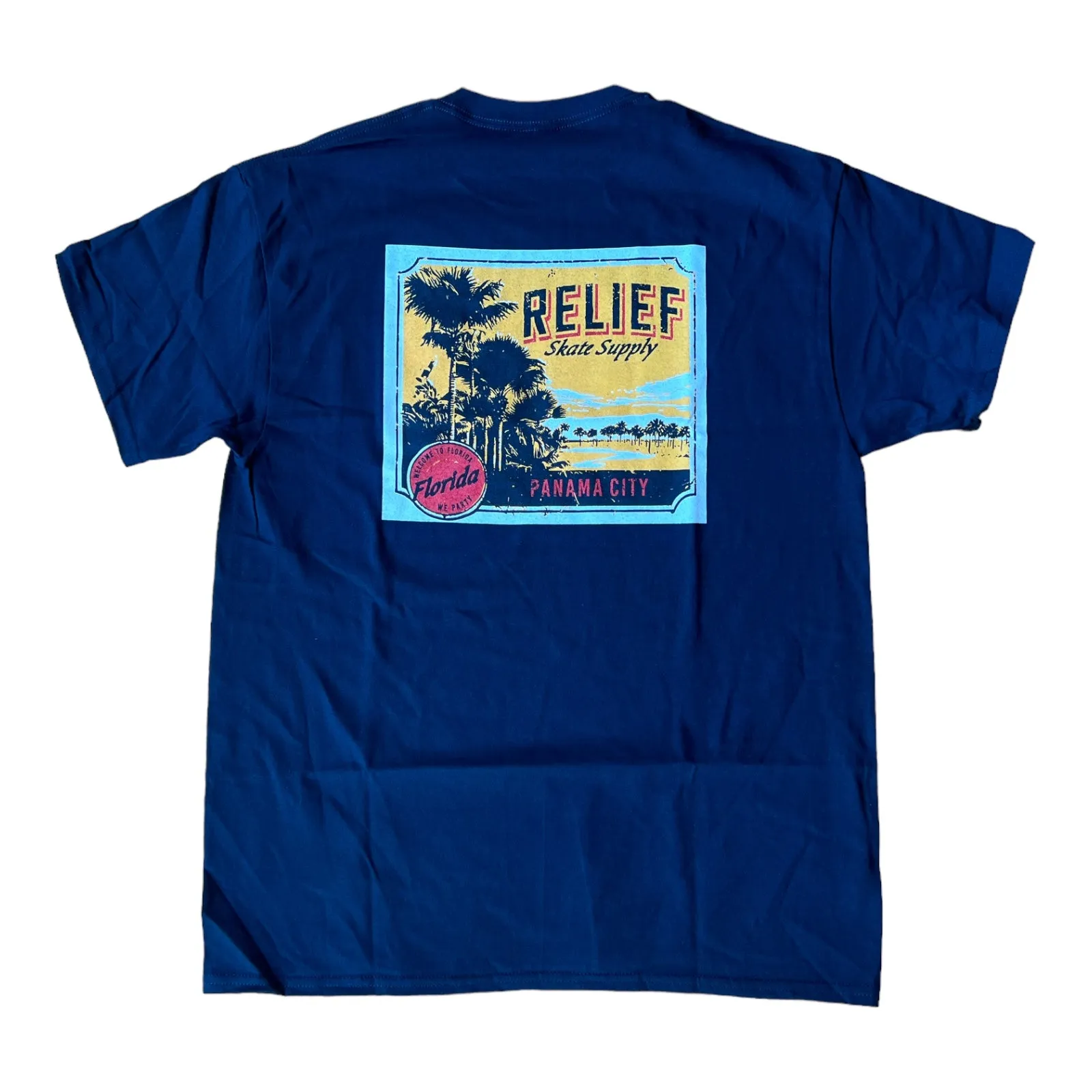 RELIEF POSTCARD POCKET T SHIRT BLACK