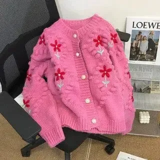 Retro Crochet Knitted Cardigan