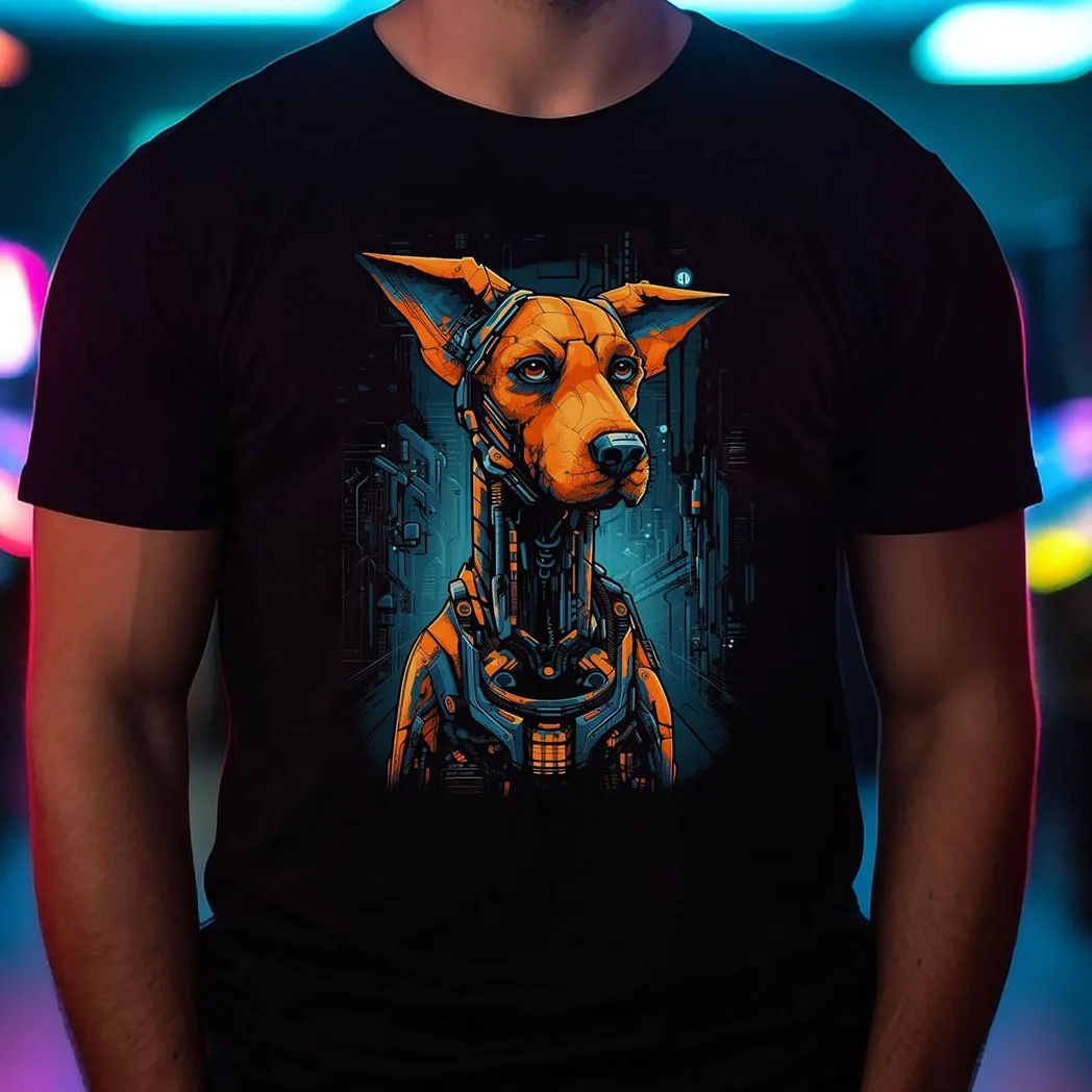 Robo Dogge T-Shirt | T-Shirt für Sci-Fi Fans und Hundeliebhaber