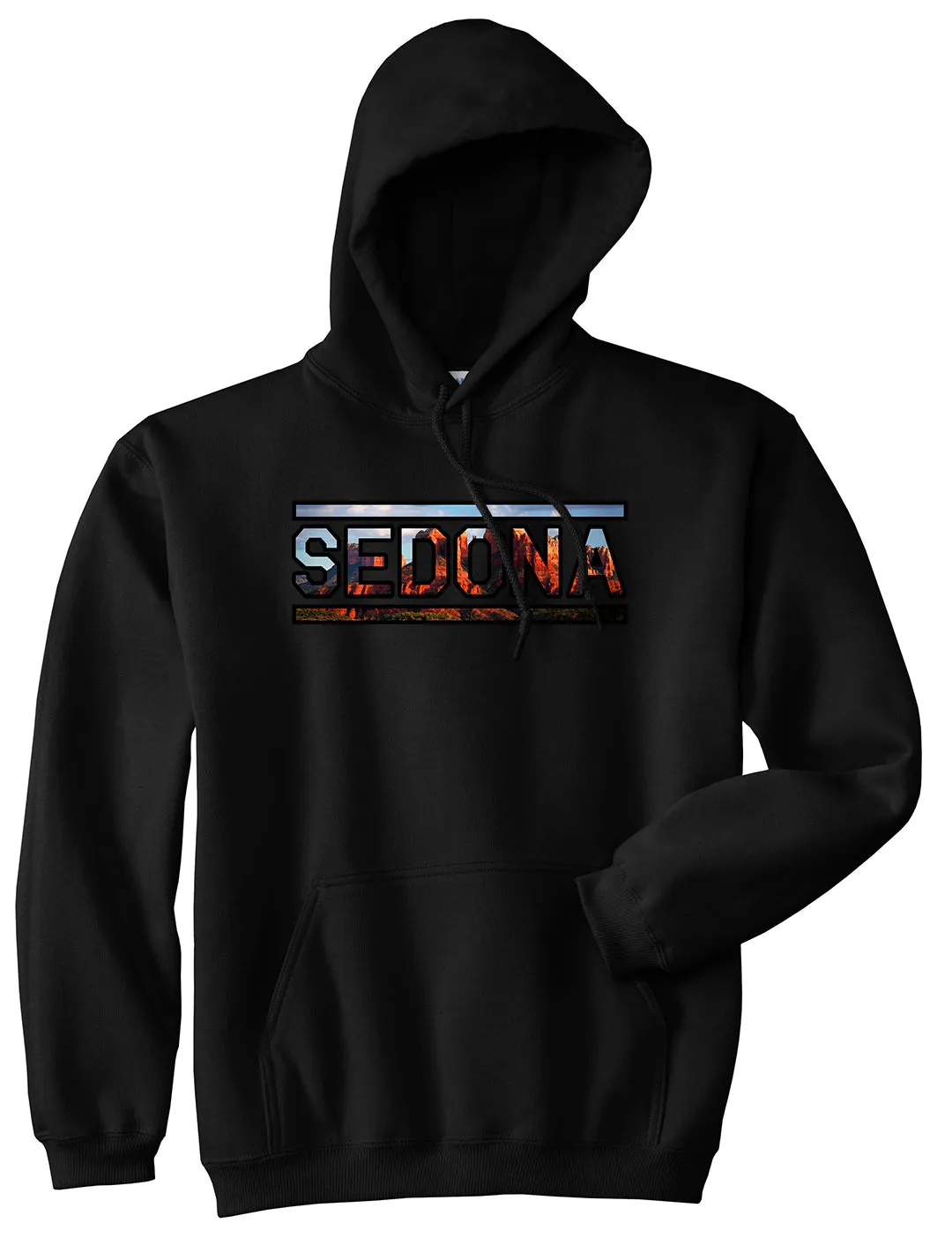 Sedona Red Rock Mountains Mens Pullover Hoodie