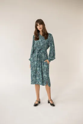 Shirt Dress Midi Small Print