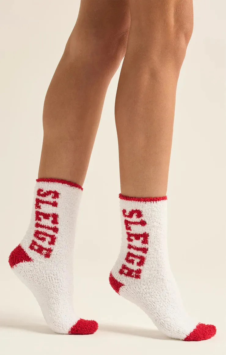 Sleigh Sock Two Pack - Noble Fir and White