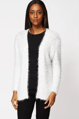 Soft Textured Fluffy Open Cardigan Ex-Branded