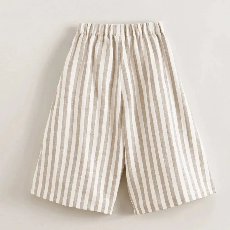 Striped Casual Wide Leg Pants