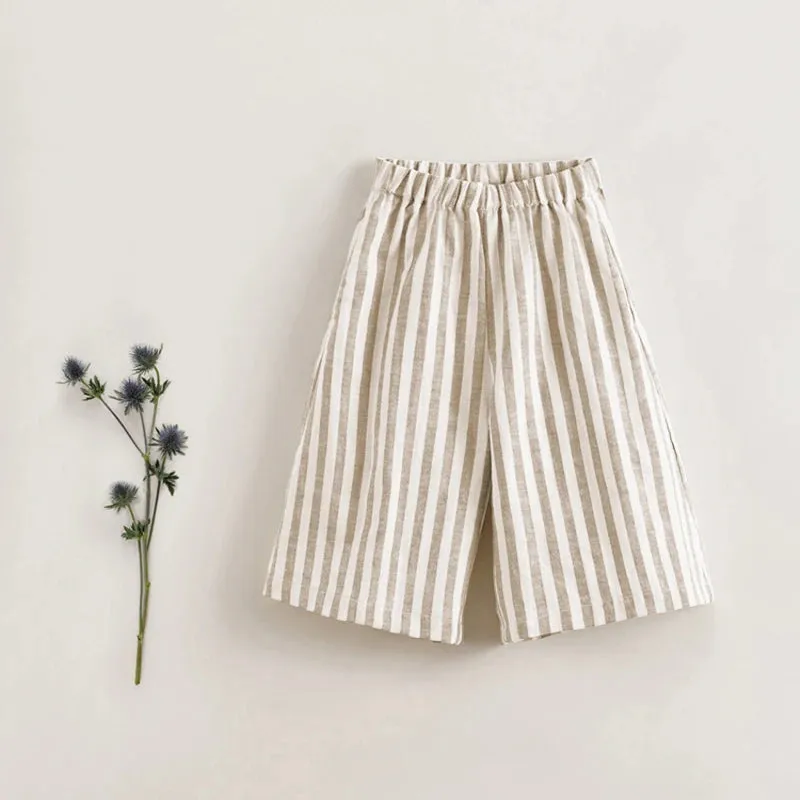 Striped Casual Wide Leg Pants