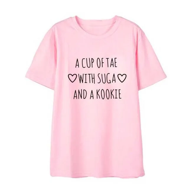 T Shirt BTS Tae Suga Kookie