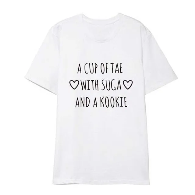 T Shirt BTS Tae Suga Kookie