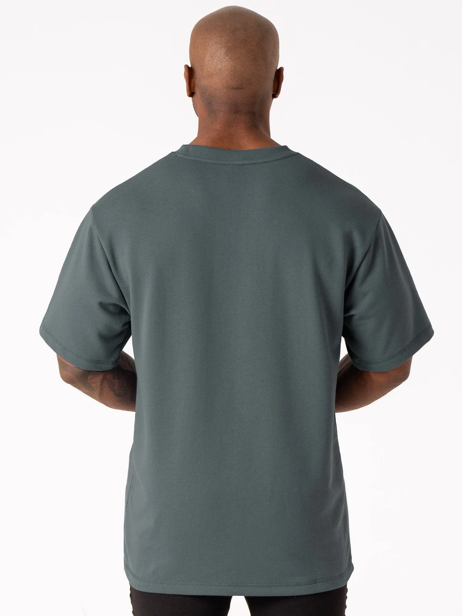 Throwback Fleece Oversized T-Shirt - Petrol