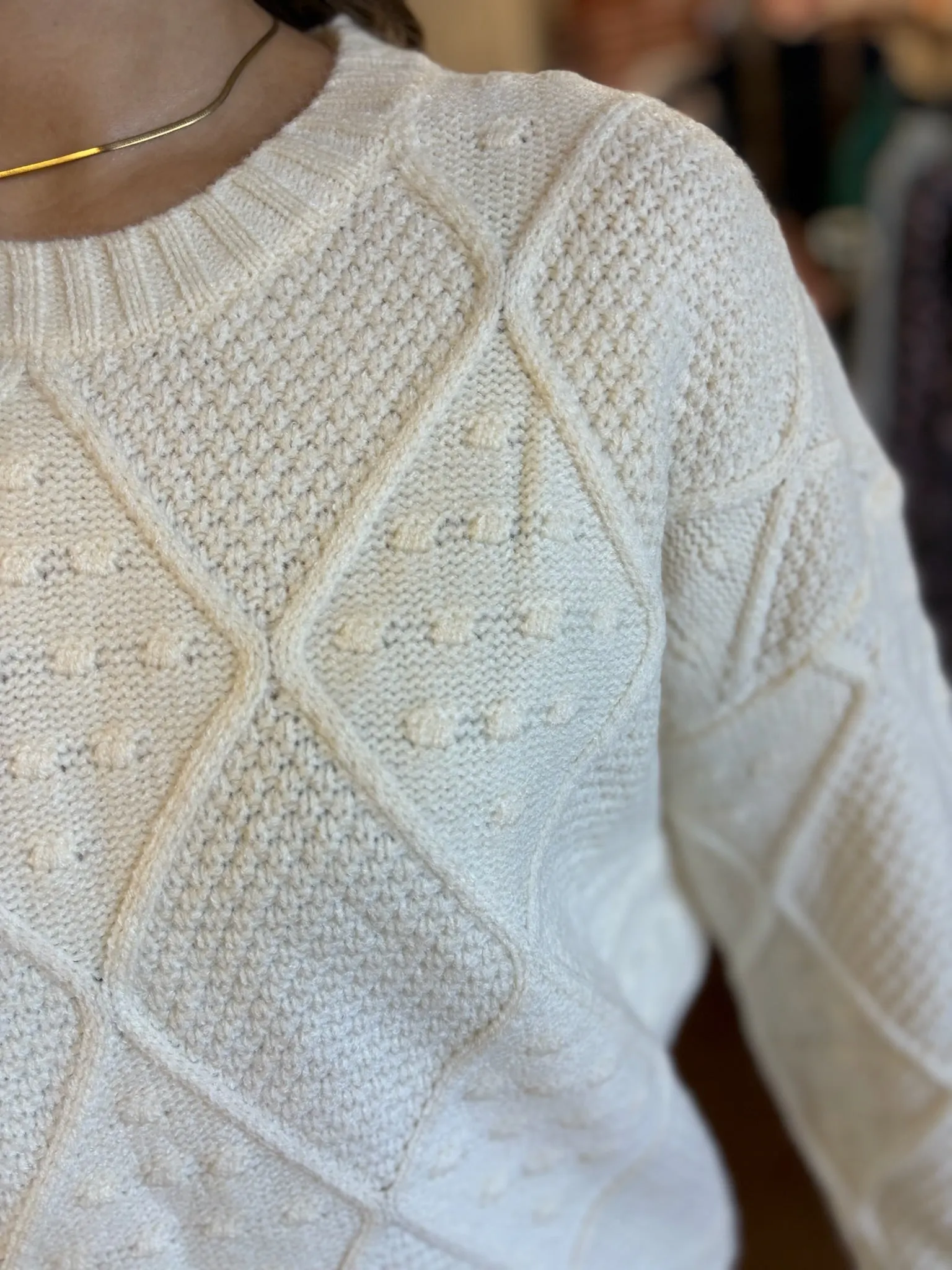 Time After Time Textured Sweater