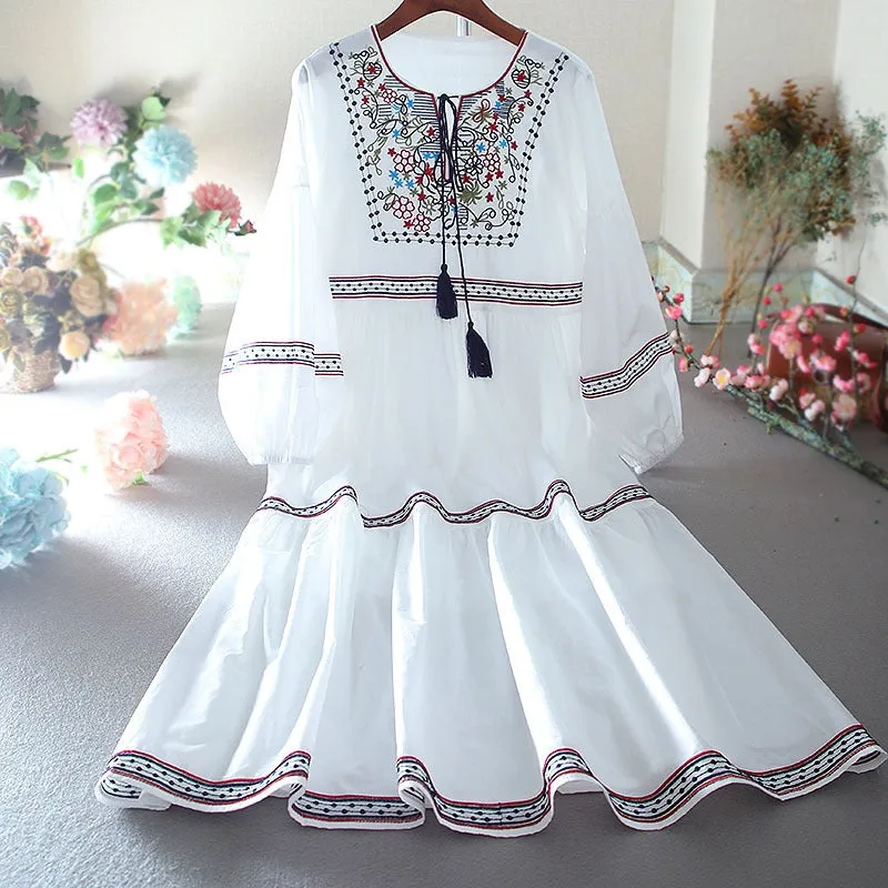 Ukrainian Heritage Embroidered Dress