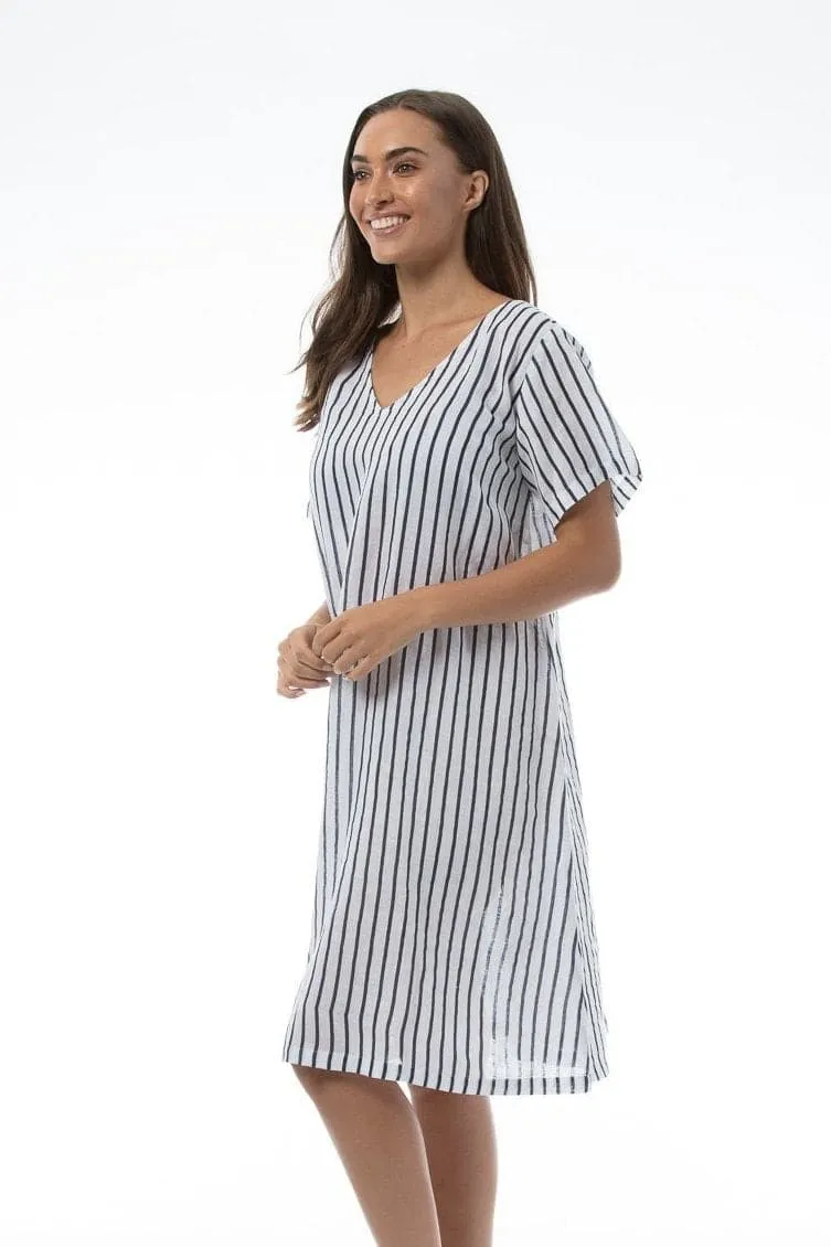 V-neck Stripe Dress - Willa dress