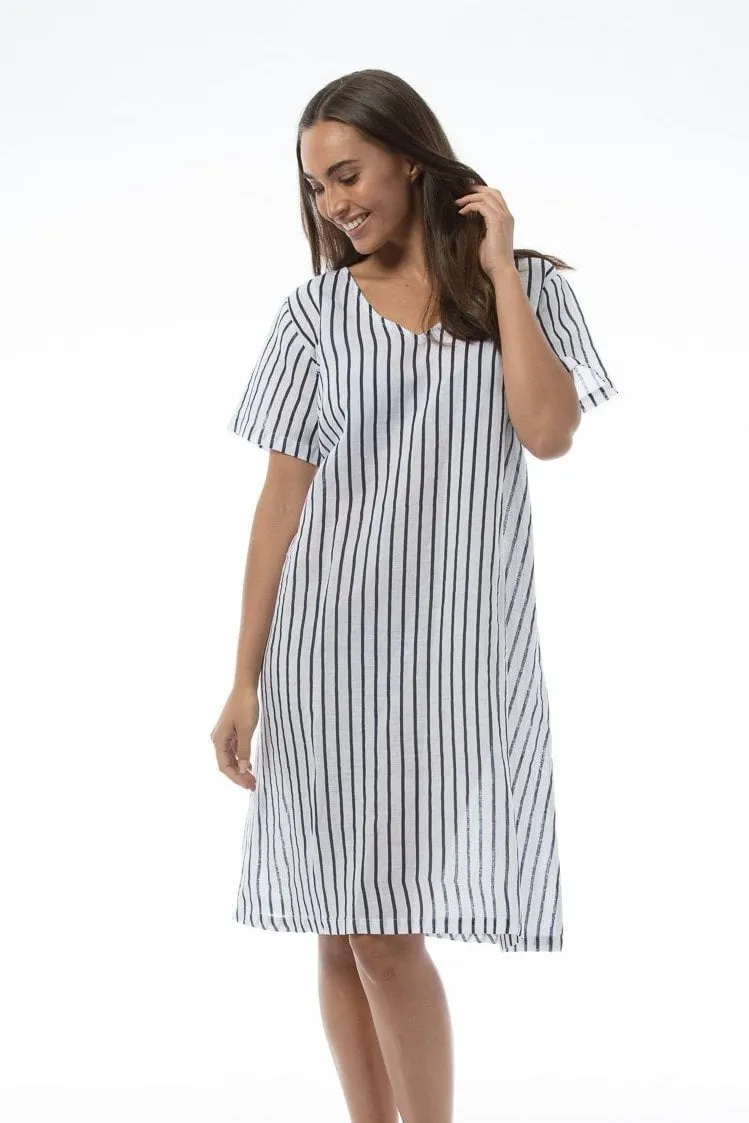 V-neck Stripe Dress - Willa dress