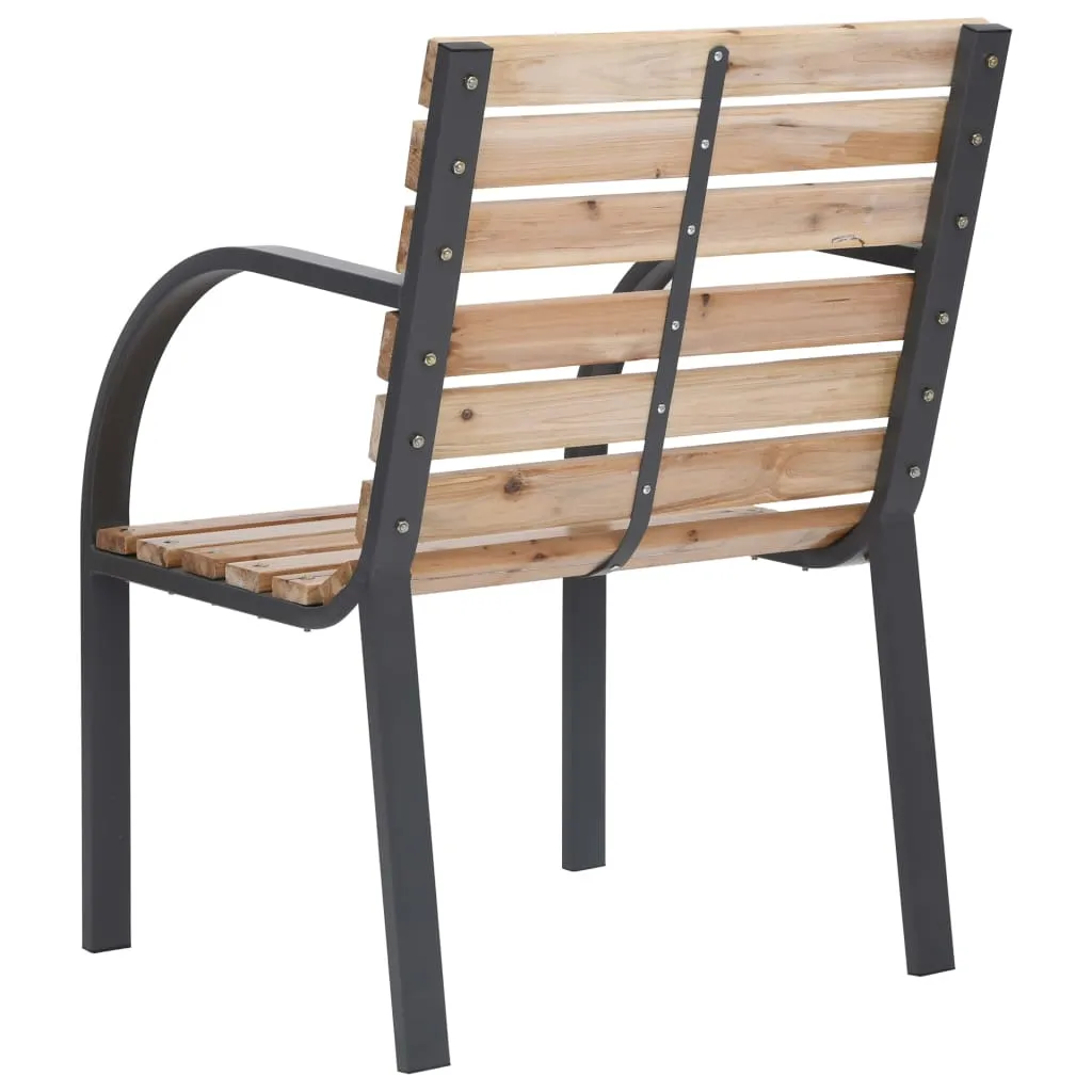 vidaXL Garden Chairs 2 pcs Solid Wood Fir