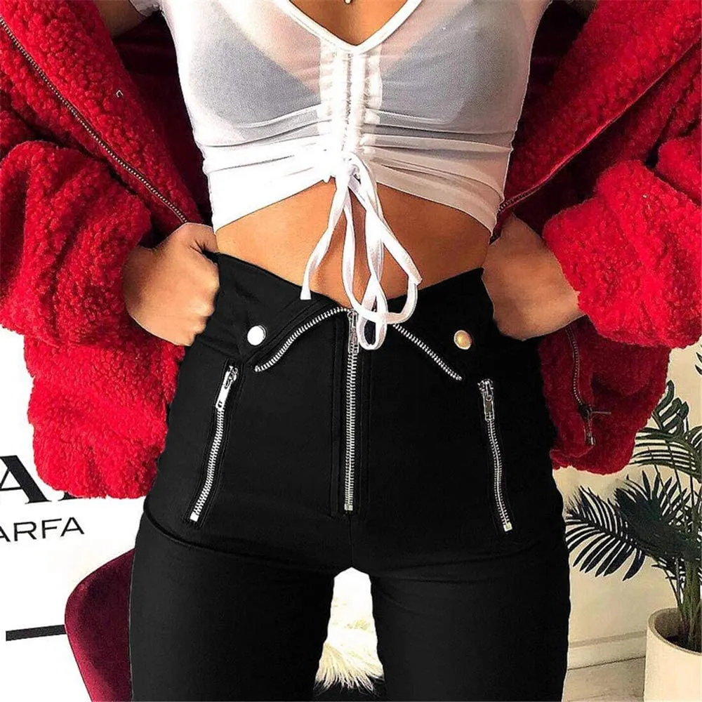 Women's Casual Loose Hip Hop Pants Stylish Chain Baggy Sport Harem Cargo Pants