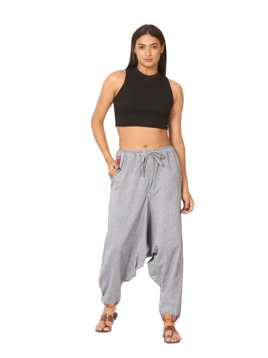 Women's Designer Harem Pants | Grey | Fits Waist Size 28" to 36"